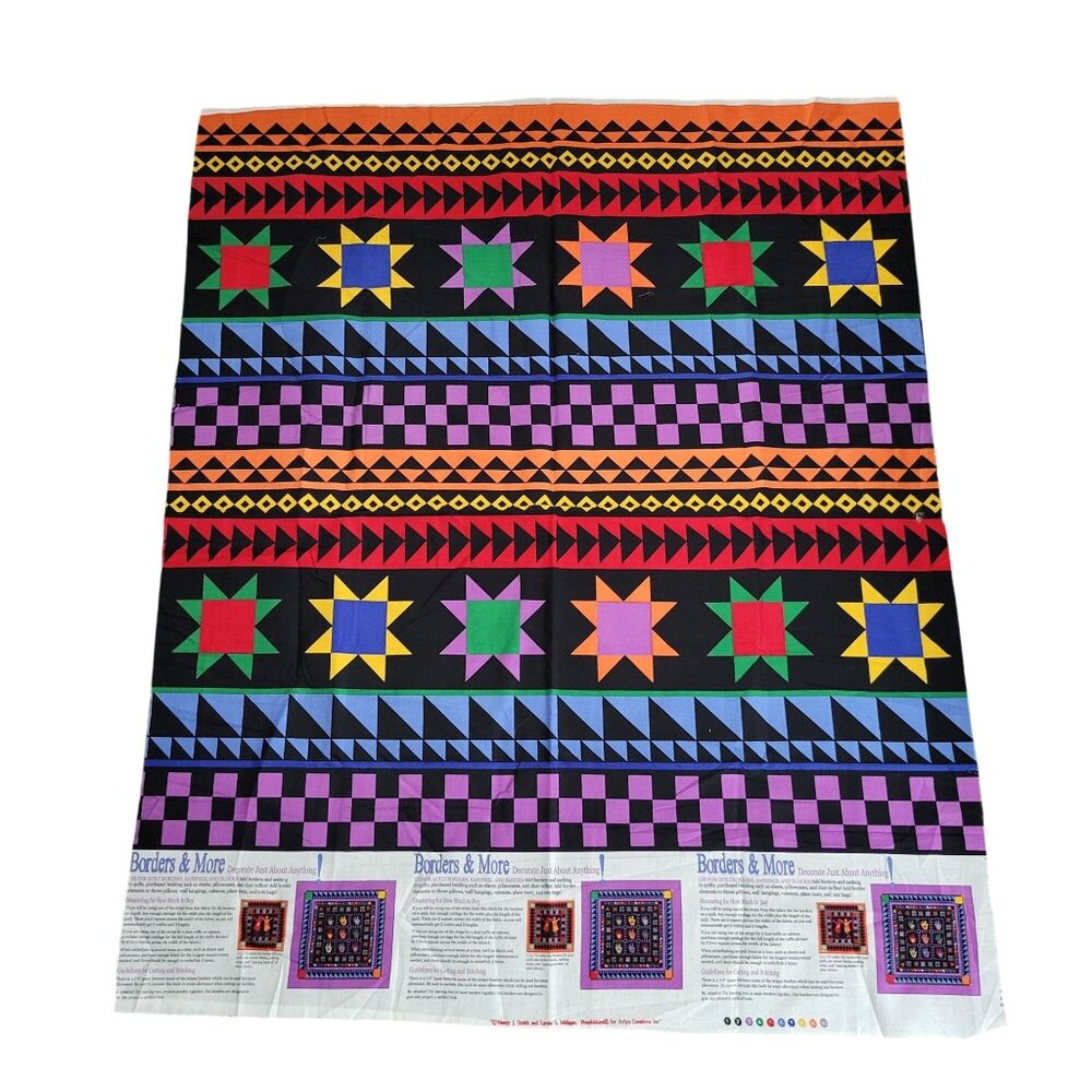 Borders & More Quilt Fabric Panel By Avlyn Creations Cotton